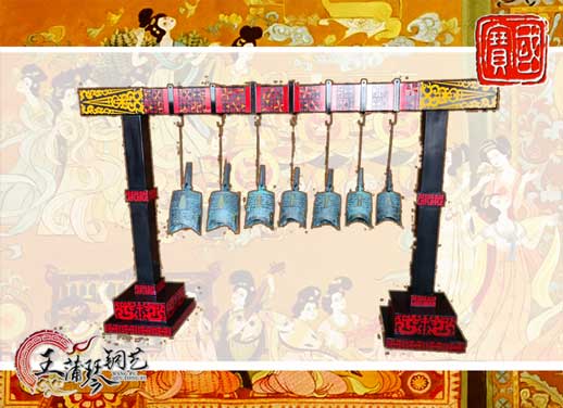 7件編鐘，觀賞裝飾編鐘，可發(fā)音編鐘